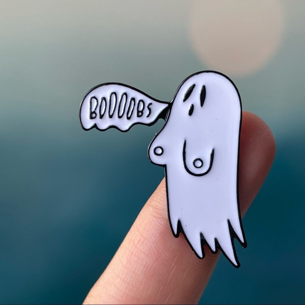 Boobs Ghost Enamel Pin/ Brooch Lapel